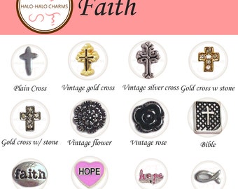 Faith and Religion Charm Collection for Floating Lockets