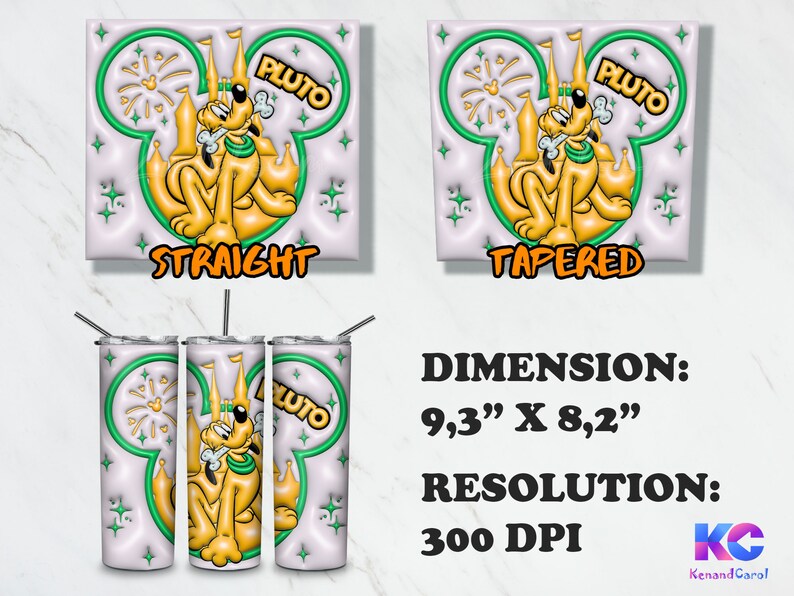3D Inflatable Puff Design Cartoon Characters 20 Oz Skinny - Etsy