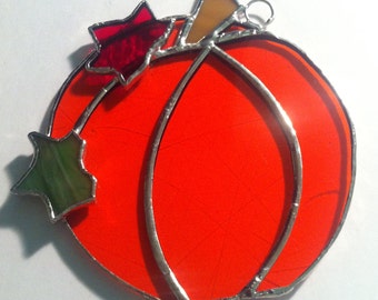 Stained Glass Pumpkin Suncatcher