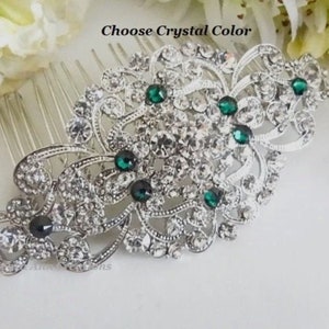 Crystal Hair Comb for Bride Hair Accessories for Bridesmaids Hair Comb Wedding Hair Piece Silver Hair Jewelry for Mother of the Bride Comb