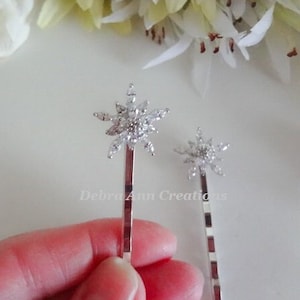 Crystal Flower Hair Pin Bridal Hair Accessories For Bride Hair Piece Prom Hair Clip for Mother of Bride Hair Pins for Wedding Hair Jewelry