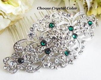 Crystal Hair Comb for Bride Hair Accessories for Bridesmaids Hair Comb Wedding Hair Piece Silver Hair Jewelry for Mother of the Bride Comb