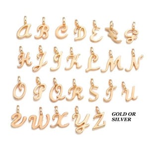 For PRE-PURCHASED Jewelry From My Shop ONLY: Add On Personalized Initial Charm for Bracelet, Necklace, Bouquet Pin