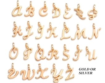 For PRE-PURCHASED Jewelry From My Shop ONLY: Add On Personalized Initial Charm for Bracelet, Necklace, Bouquet Pin