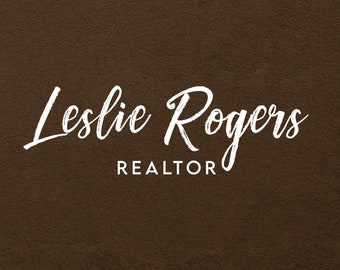 DIGITAL Premade Real Estate Logo Design, Custom Logo Design, Personalized Realtor Logo, Black and White Vector Logo, Agent Signature Logo