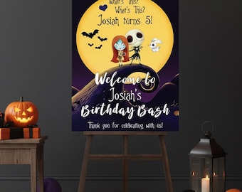 Letrero de jardín para fiesta de cumpleaños de pesadilla - Decoración de fiesta espeluznante - 18x24