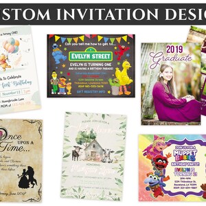 Diseño de invitación personalizada / Invitación imprimible o digital imagen 1