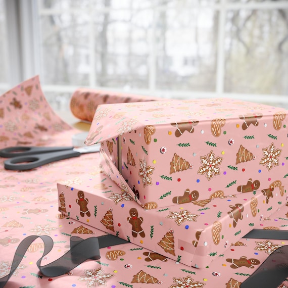 Christmas Wrapping Paper: Gingerbread Design (30" x 36", 72", 180")