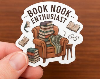 読書コーナー愛好家ステッカー | キスカット読書コーナー、居心地の良い本好きのインテリア