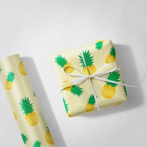 Carta da regalo all'ananas, carta da regalo natalizia, rotolo di carta regalo