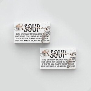 Snowman Soup Hot Cocoa Christmas Winter Gift Card Design (PDF & JPG)