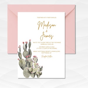 Cactus Wedding Invitation | Desert Wedding Invitation | Southwest Wedding | Destination Wedding Invitation | Scottsdale Wedding