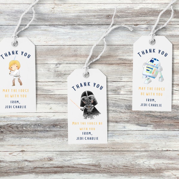 Star Wars Inspired Birthday Thank You Tags | Printable Favor Tags | Star Wars Inspired Favor Tags | Jedi Birthday | Print At Home