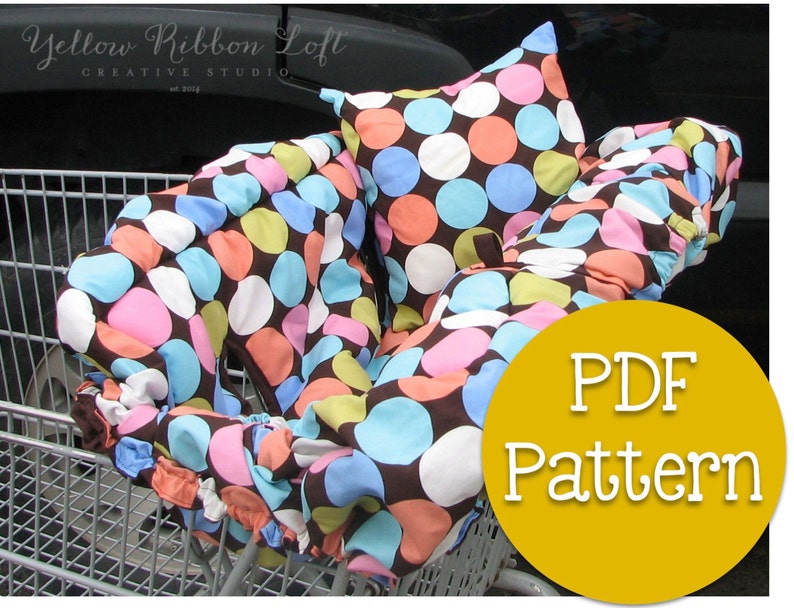 Shopping Cart Cover. Grocery Cart Cover Pillow Tote Bag. Carry Bag