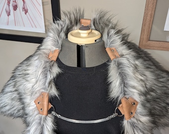Viking fur mantle, viking cloak, viking cosplay, viking wedding
