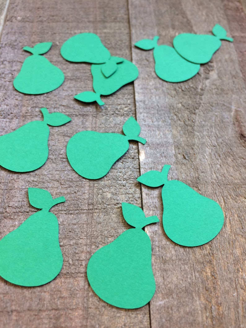 Pear Table Confetti Fruit Theme Party Decor Decoration Table Etsy