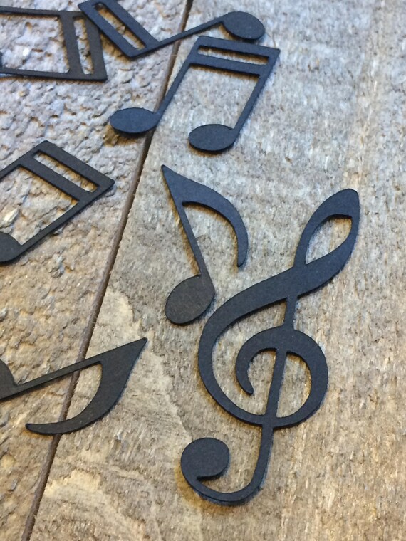 Black Music Notes Table Confetti Musical Theme Party Decor Etsy