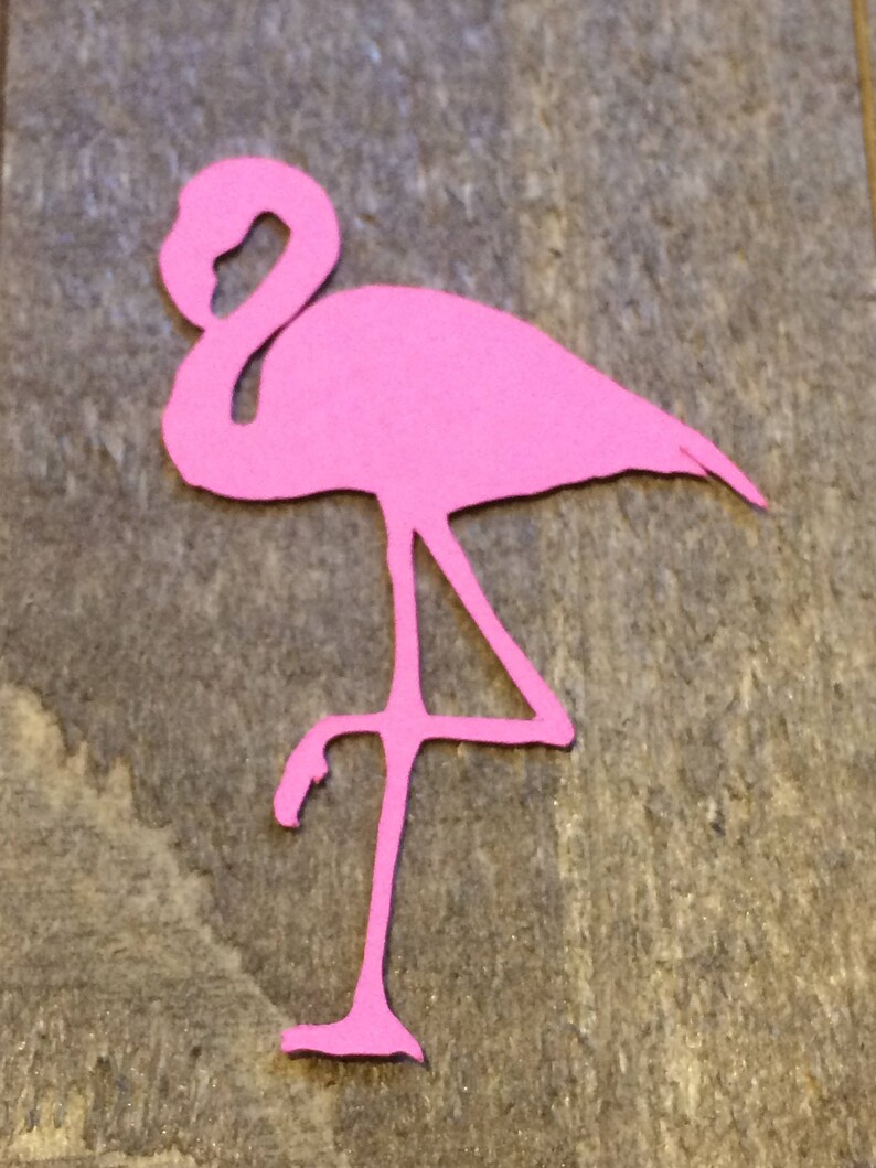 Pink Flamingo Table Confetti Exotic Bird Tropical Summer Etsy