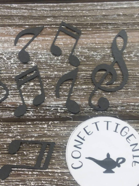 Black Music Notes Table Confetti Musical Theme Party Decor Etsy