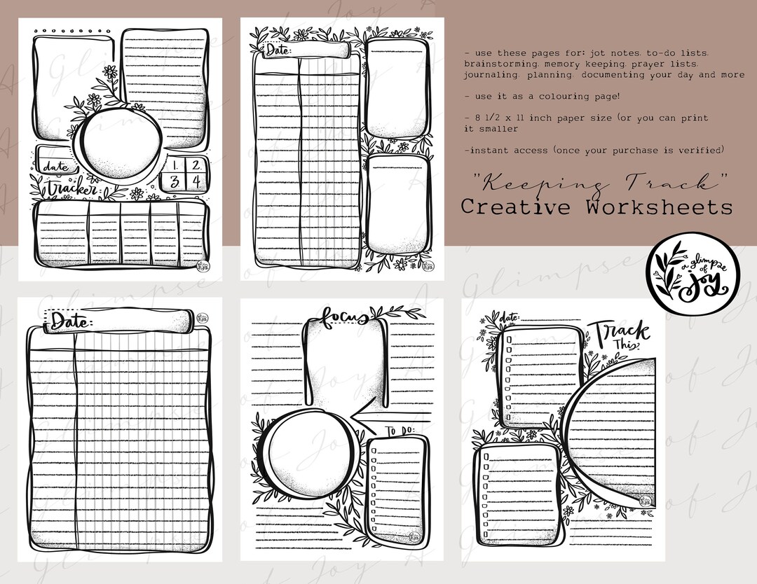 Keeping Track List.pdf Keeping Track: Creative Worksheets to Track Your Habits, Plan, List and ...