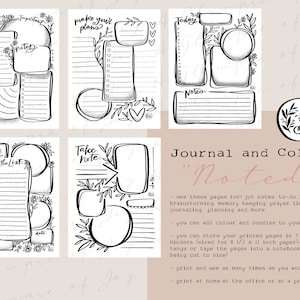 Bekannt: Kreative Arbeitsblätter für Journaling, Listenerstellung, Planung, Verfolgung und mehr! / Printable / A Glimpse of Joy / Office / Digital PDF
