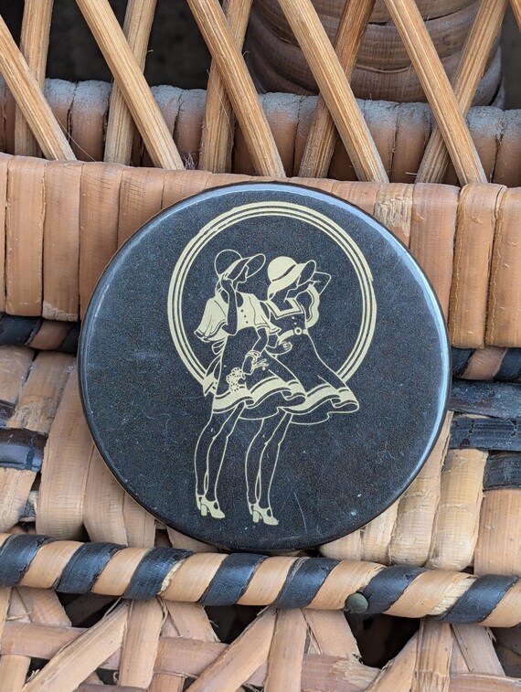 Original 1970s Biba Round Tin Badge Featuring The Lolita's Logo - Good Condition - Only 35 Pounds!