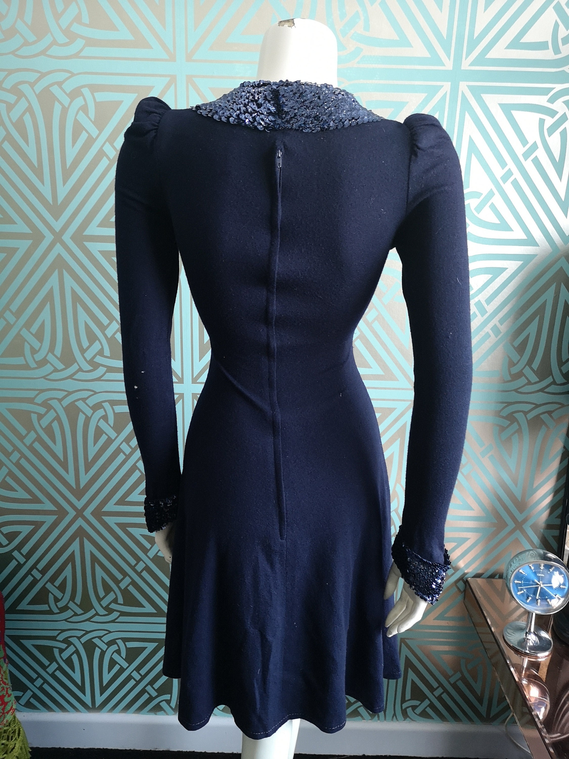 Original Iconic 1973/74 Biba Sequin Jersey Dress Fair Condition