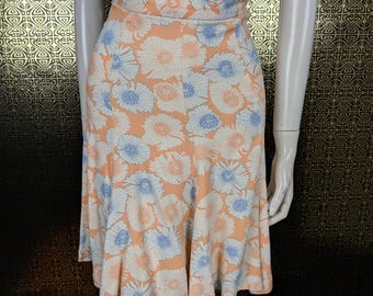 Minifalda de algodón con estampado floral Biba original de 1972: buen estado, ¡solo 175 libras!