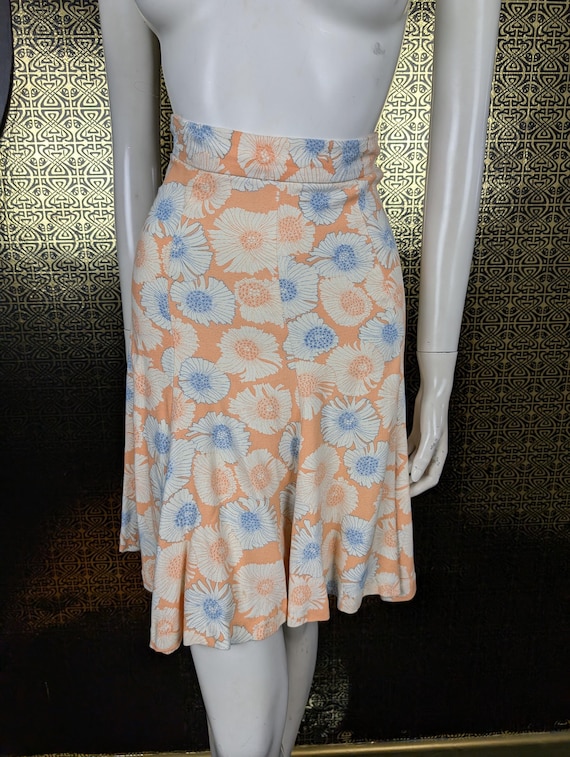Original 1972 Biba Floral Print Cotton Mini Skirt - Good Condition - Only 175 Pounds!