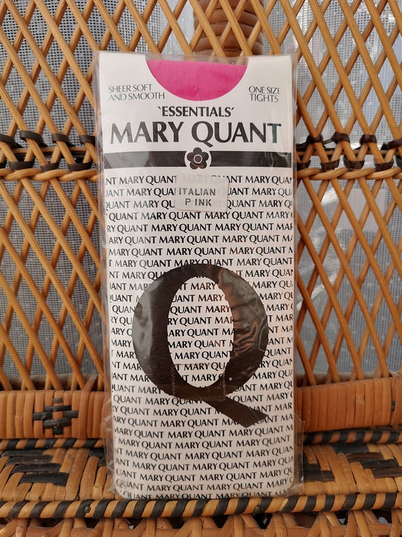 Deadstock Original 1980's Mary Quant Italian Pink Sheer Soft Design Tights - Mint Unused Condition - Only 8 pounds!