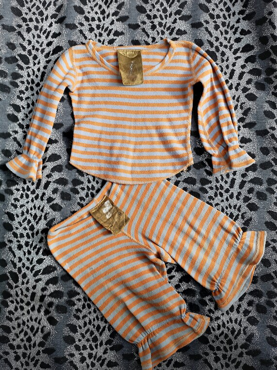 Original 1973 Biba Children's Stripey Pantaloons & Top Set - Fair Condition - Only 85 Pounds!