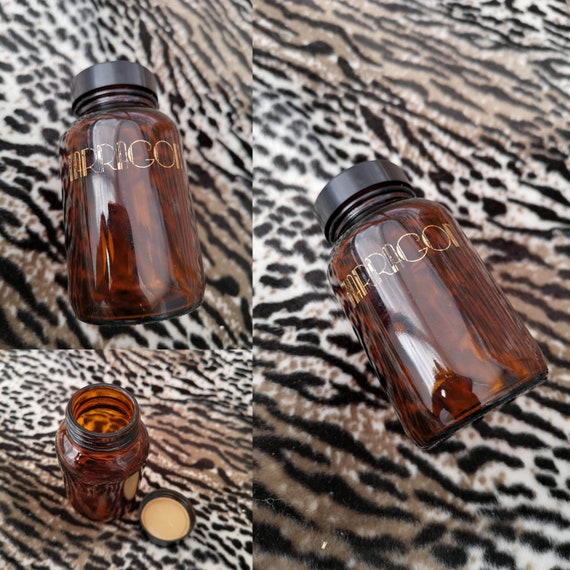 Rare Original 1970s Biba Amber Glass Tarragon Herb Jar - Great Condition - Only 65 Pounds!