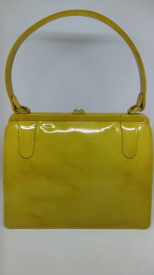 Original 1960's Lodix Mustard Yellow Handbag Complete Great Condition