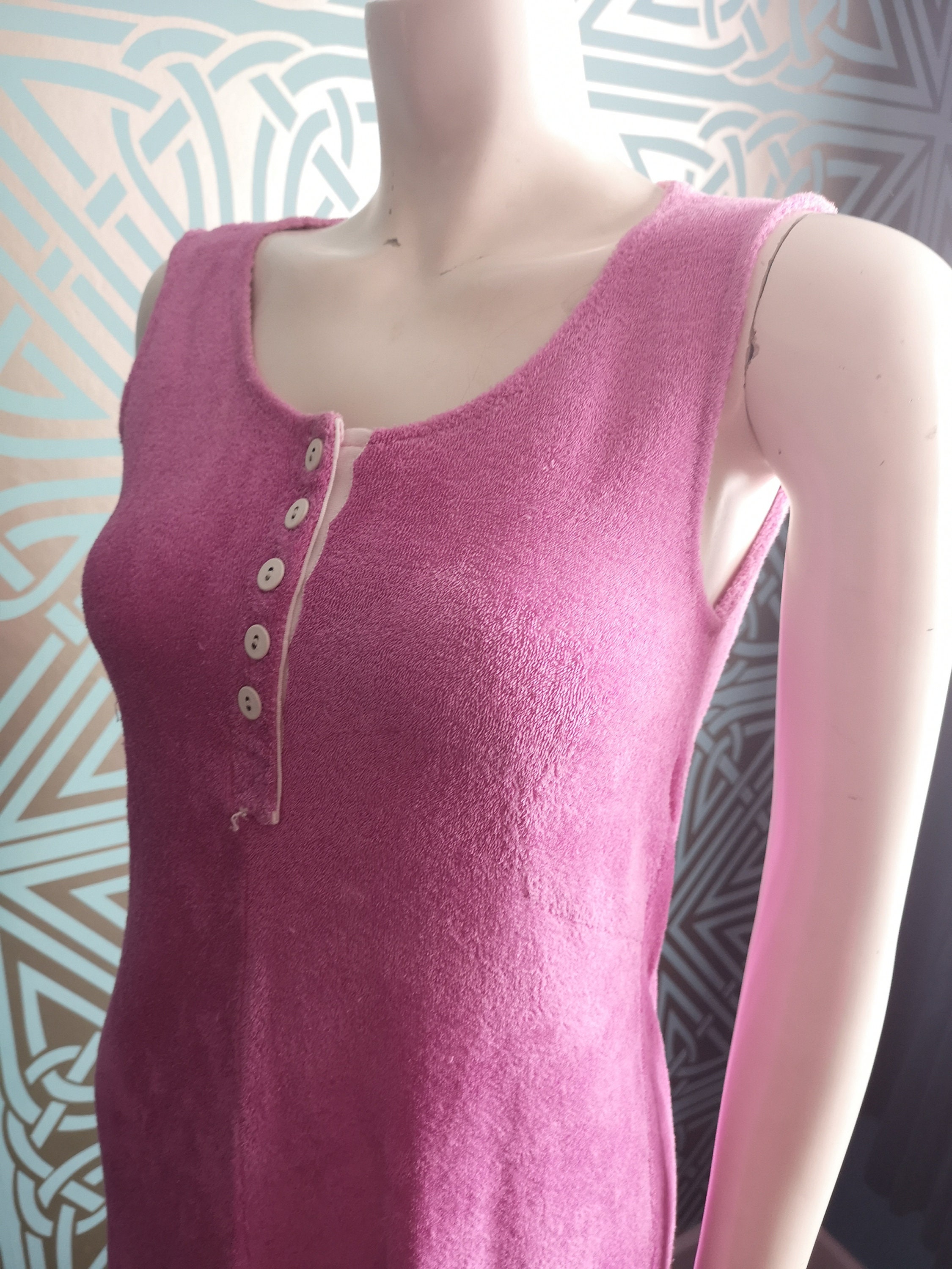 SALE *** Original 1968 Biba Baby Pink Toweling Dress From The Original