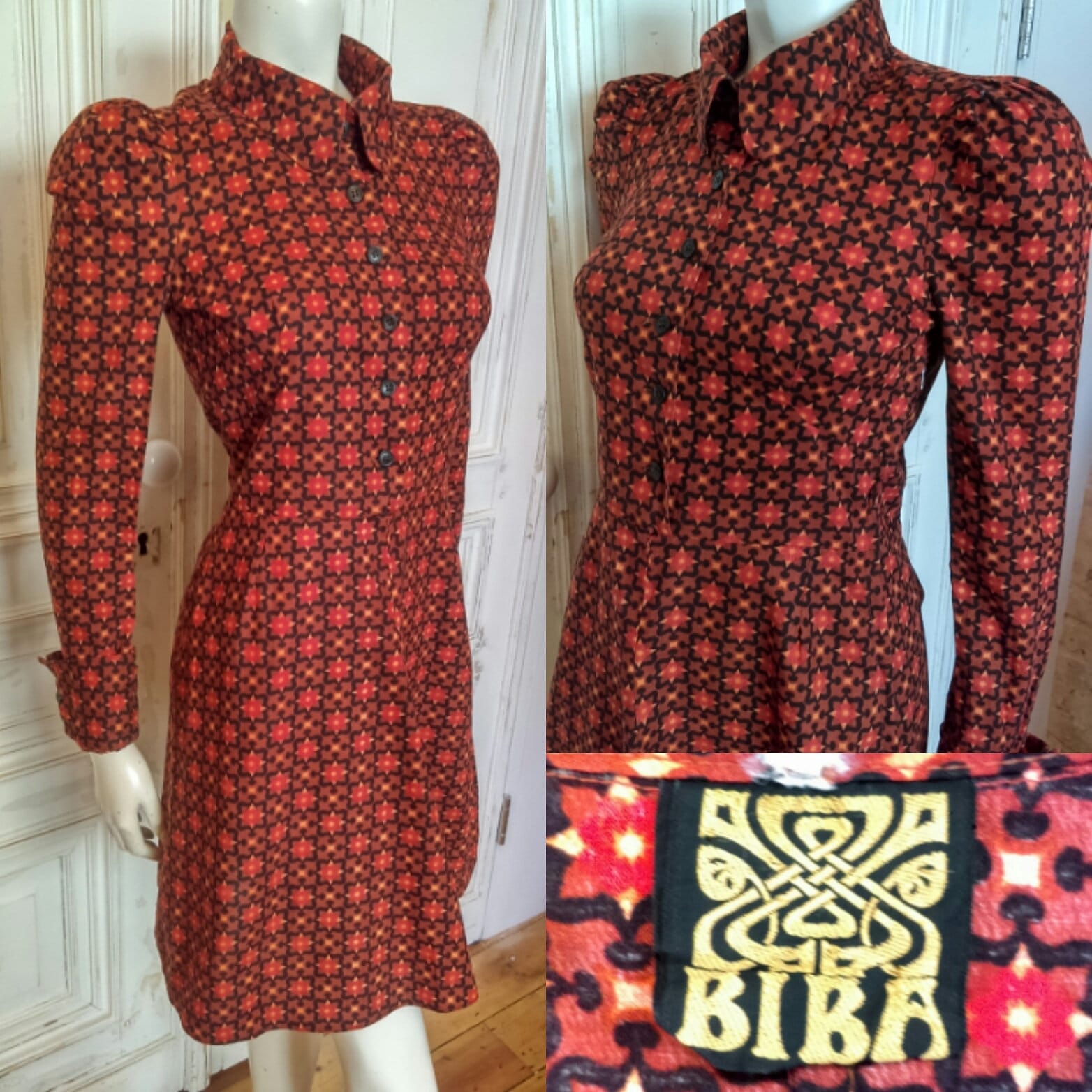 SALE***** Original 1960's Biba Iconic Burgess & Ledward Fabric Mini
