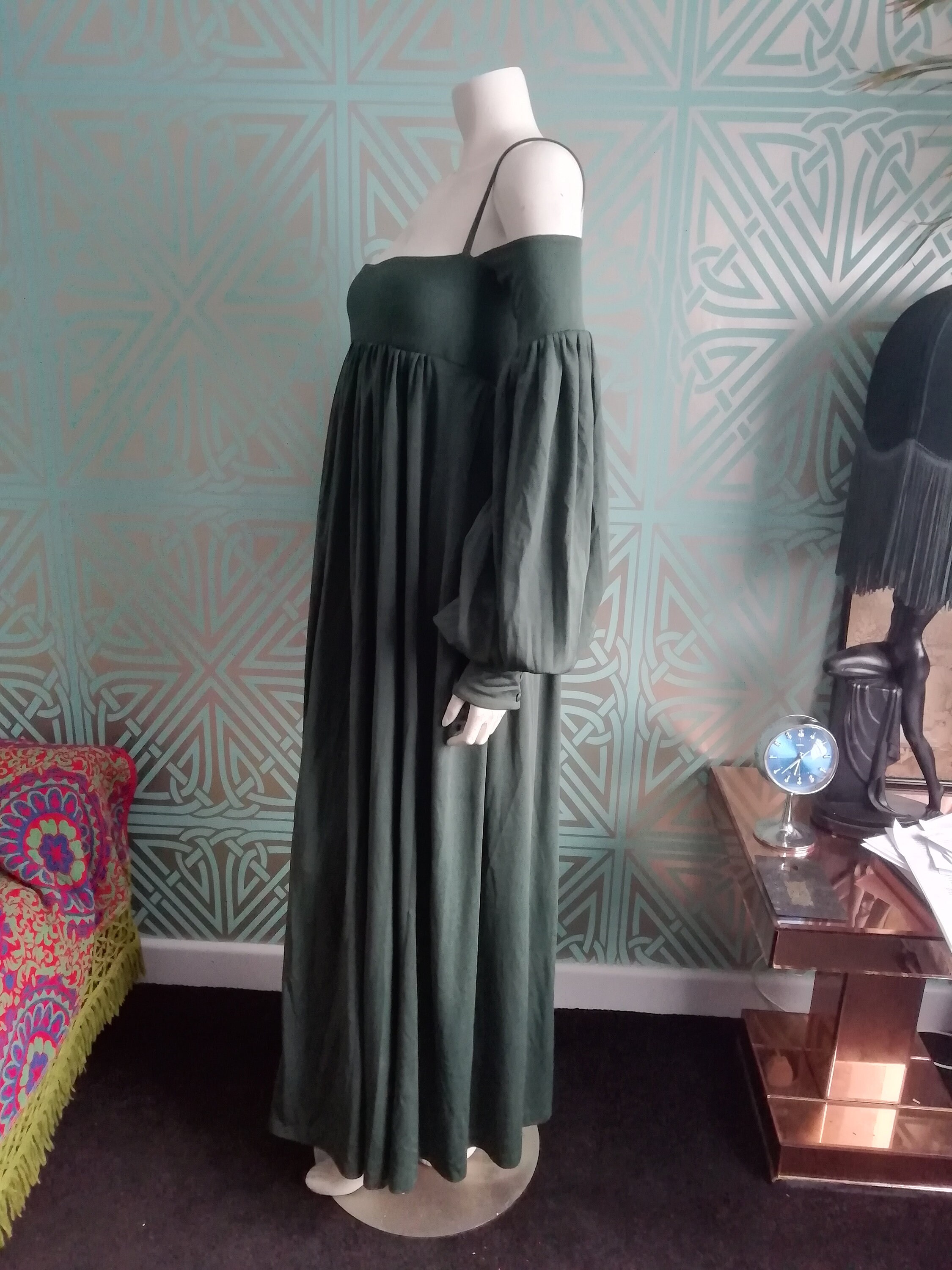 Original 1970/71 Biba Polyester Knit Maxi Dress Good Condition Only