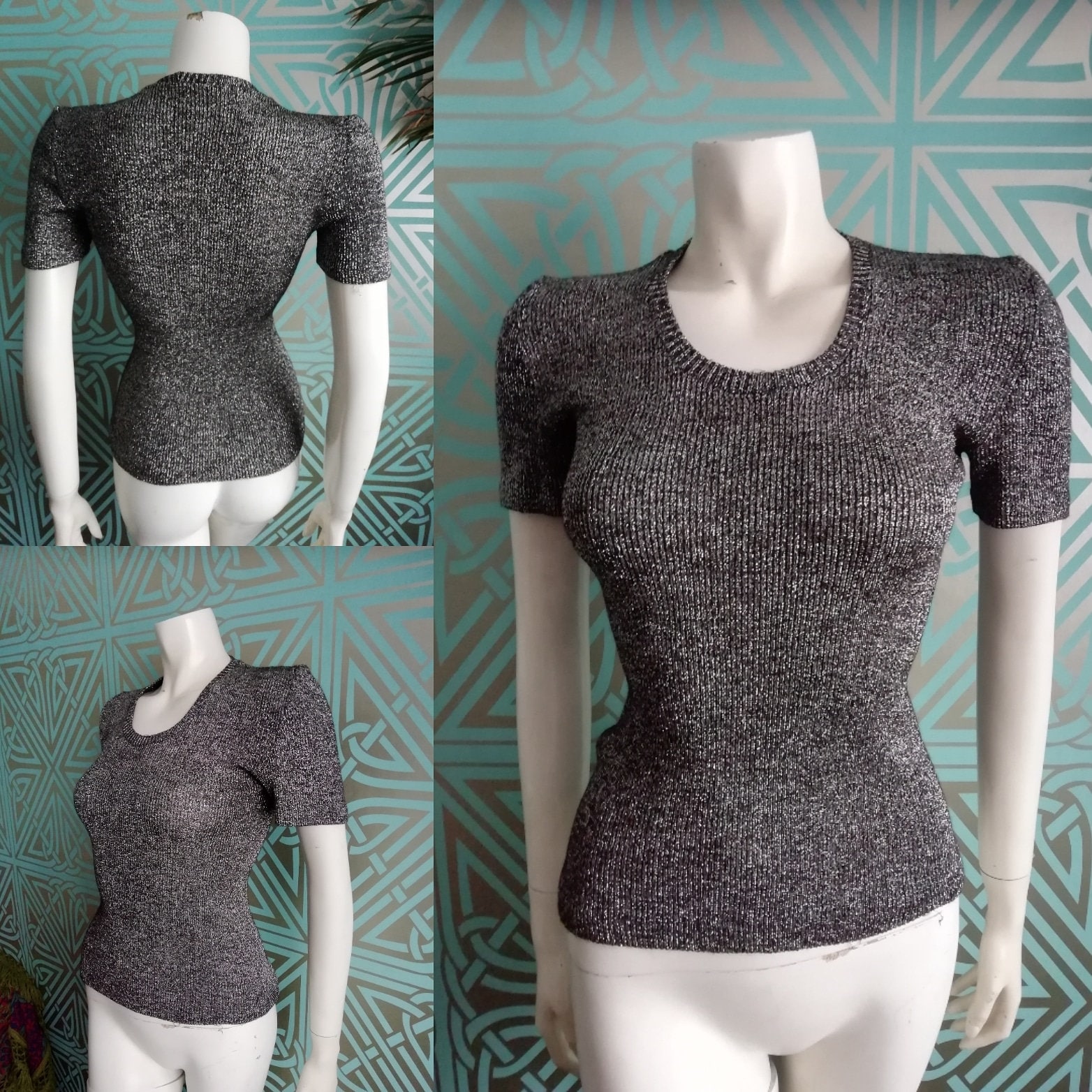 Original 1966/67 Biba Lurex Silver Top - Good Condition - Only 45 Pounds!
