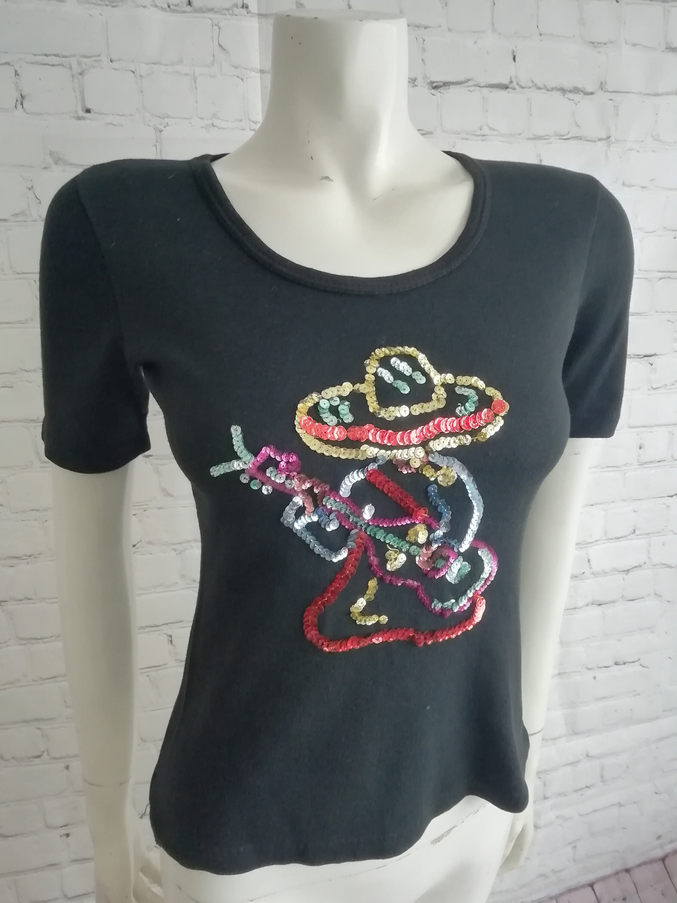 1990s Biba Satin French Cuff Shirt