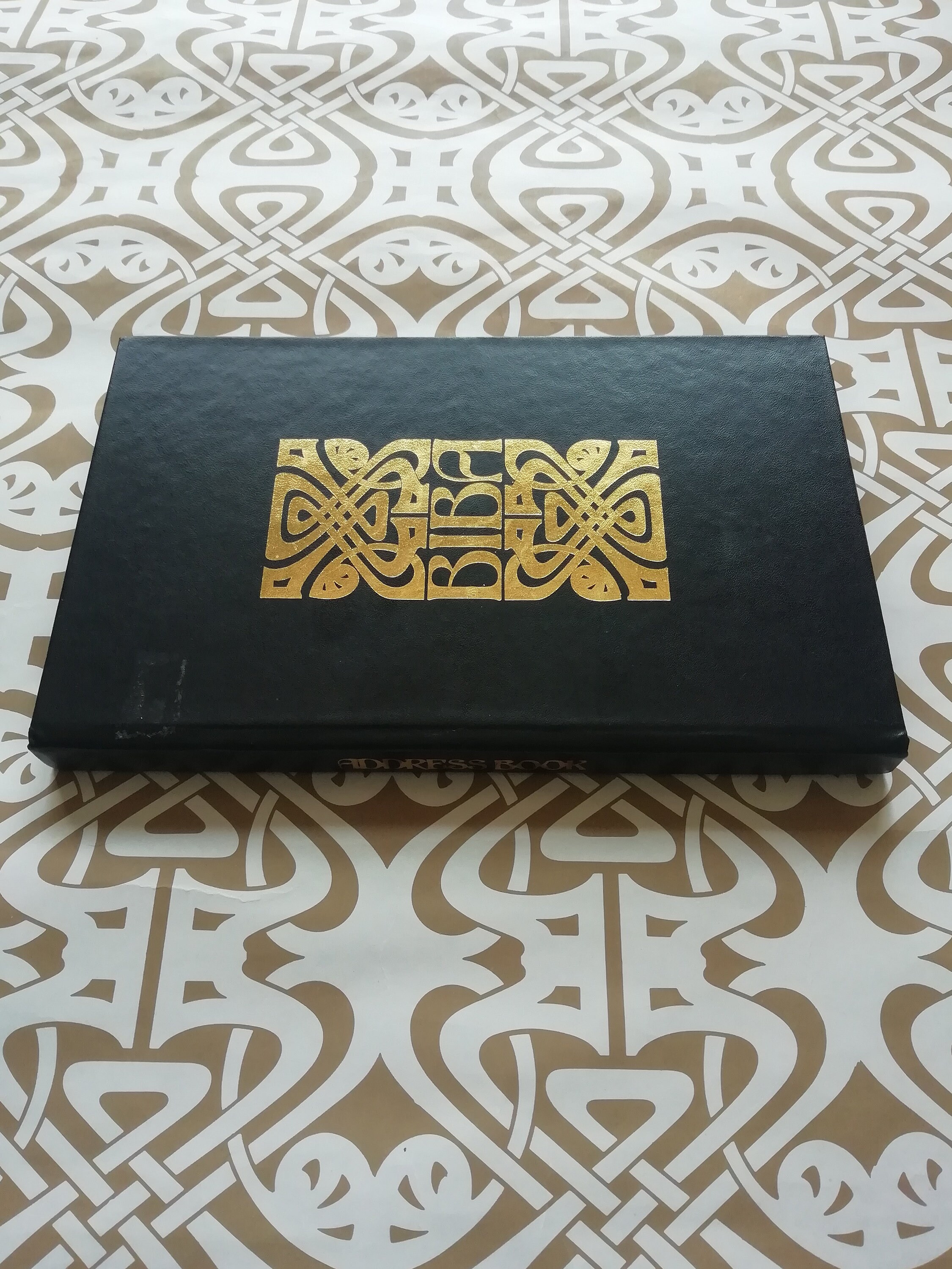 Original 1974 Biba Black And Gold Address Book Near Mint Condition