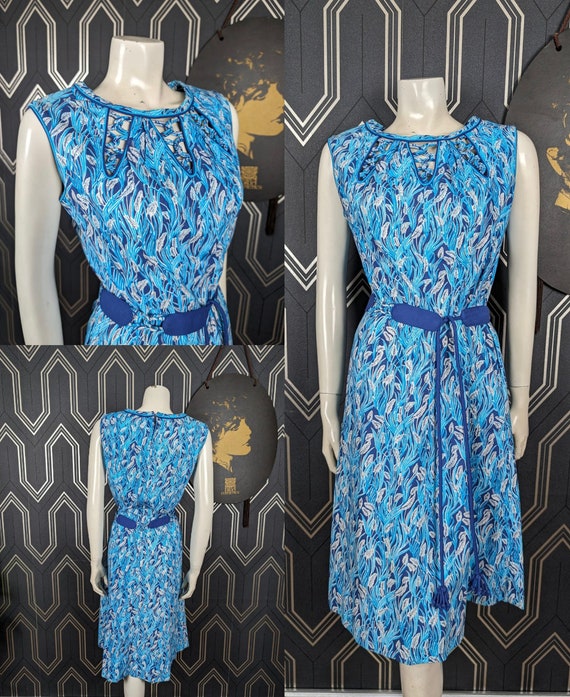 Original 1960's Deadstock Floral Print Cotton Volup Shift Dress - Great Condition - Only 55 Pounds!