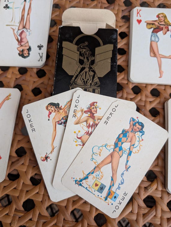 Original 1973 Biba Mistress Pin-up Full Box Of Playing Cards - Great Condition - Only 95 Pounds!