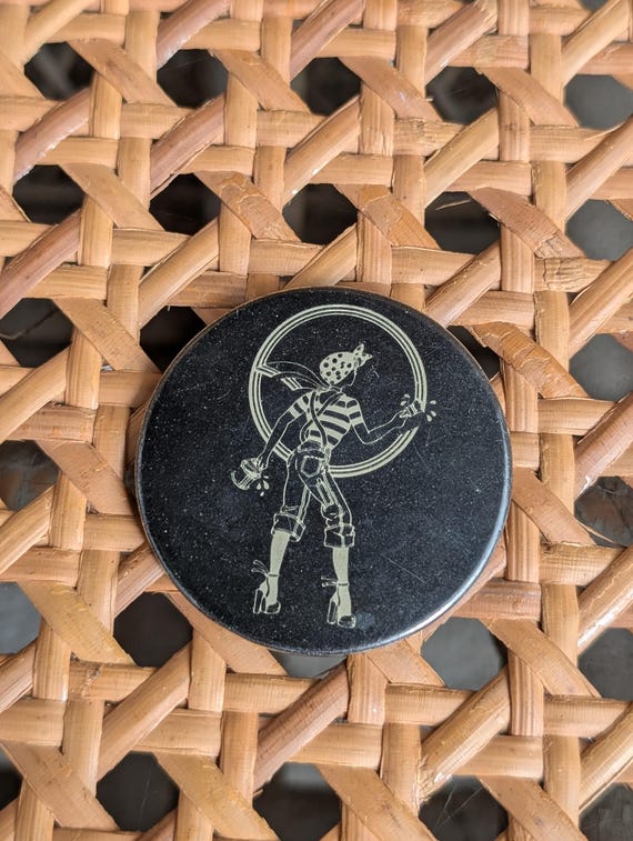 Original 1970s Biba Round Tin Badge Featuring The Homeware Logo - Good Condition - Only 35 Pounds!