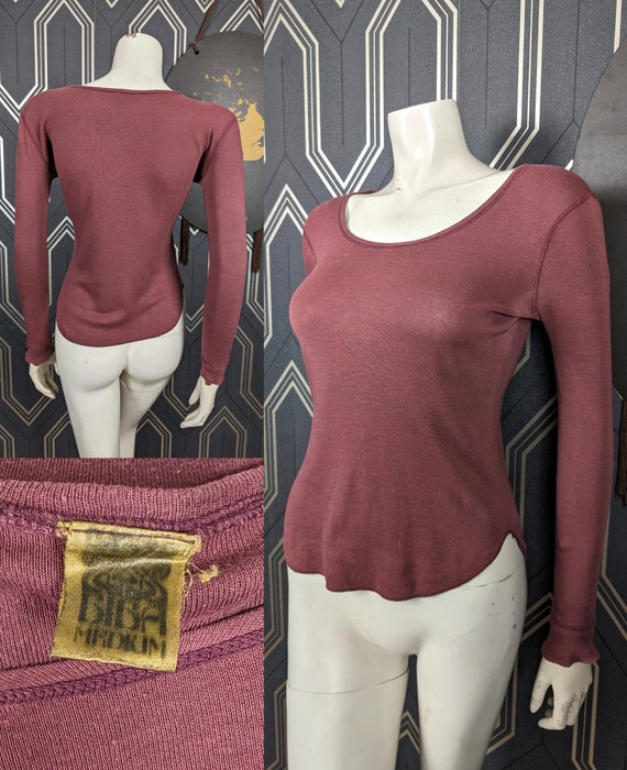 Classic Original Rust Brown Cotton Long Sleeve T-Shirt - Good Condition - Only 125 Pounds!