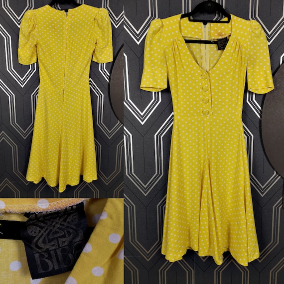 Original 1973 Biba Polkadot Cotton Midi Dress - Good Condition - Only 295 Pounds!