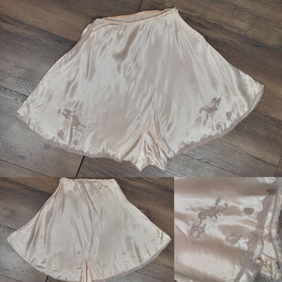 Original 1930's Bias Cut Silk & Lace Cami Knickers - Great Condition - Only 65 Pounds!