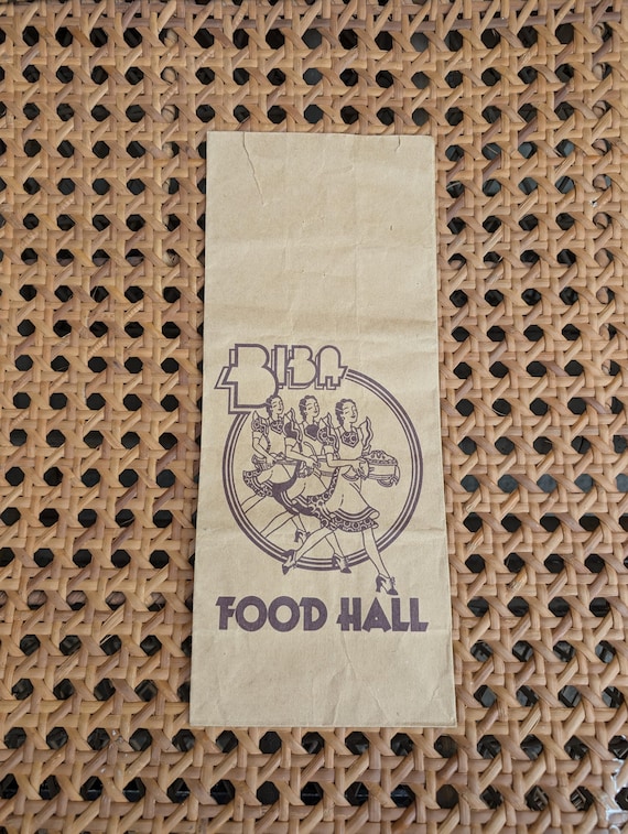 Original 1972-4 Big Biba Foodhall Brown Paper Bag - Good Condition - Only 25 Pounds!