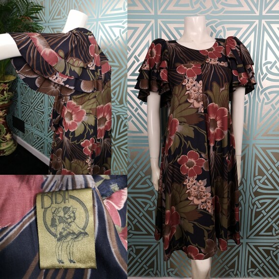 Rare Original 1973 Biba Lolita Label Ruffled Sleev
