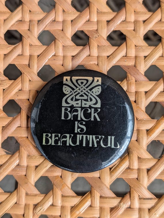 Original 1970s Biba Relaunch Round Tin Badge - Good Condition - Only 25 Pounds!