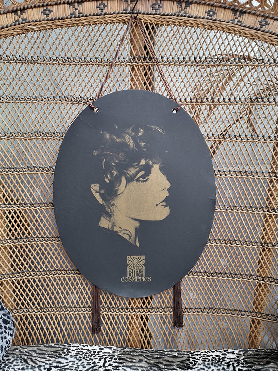 Rare Iconic Original 1970's Biba Black Card Cosmetics Shop Sign - Good Condition - Only 785 Pounds