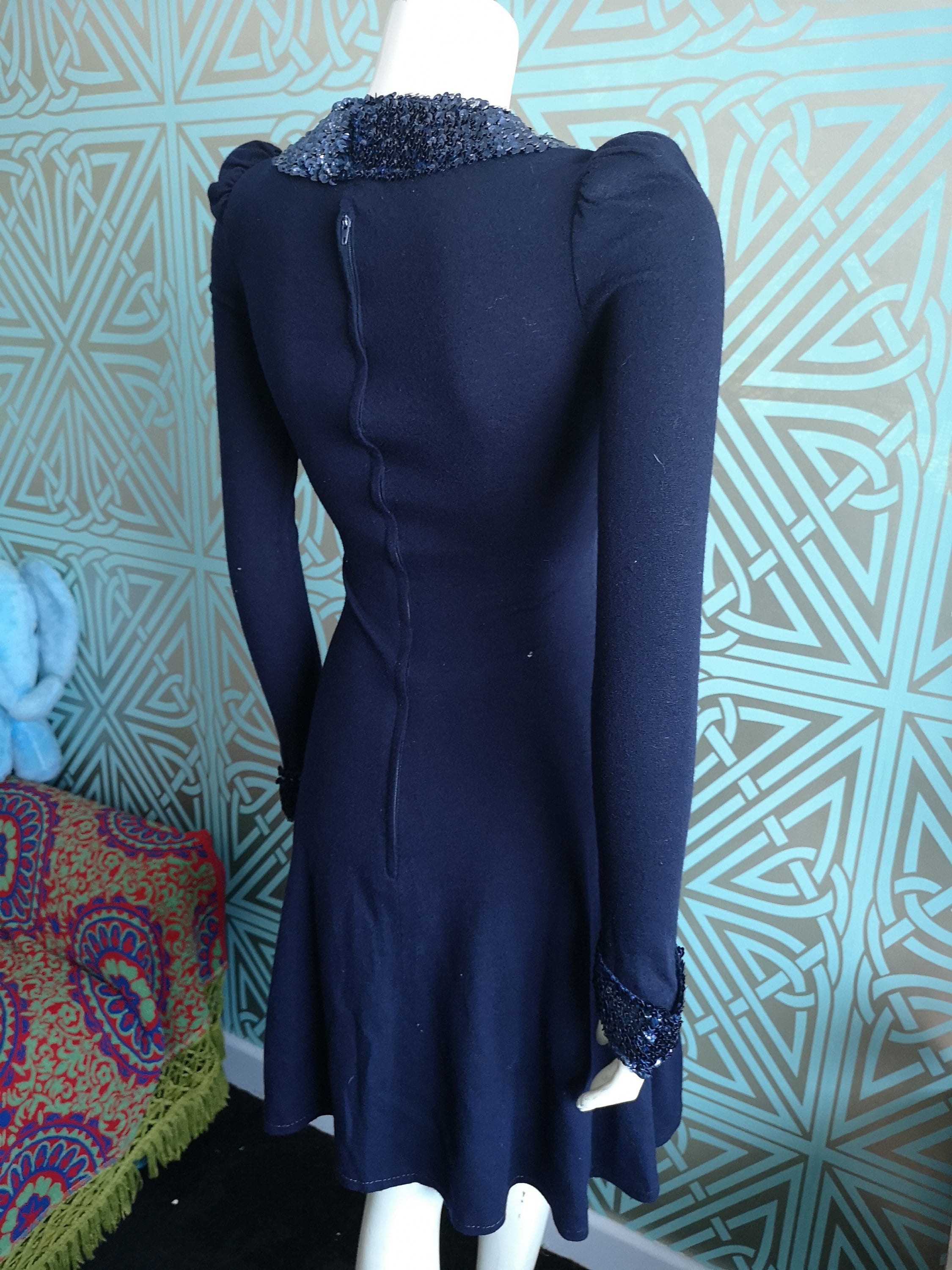 Original Iconic 1973/74 Biba Sequin Jersey Dress Fair Condition